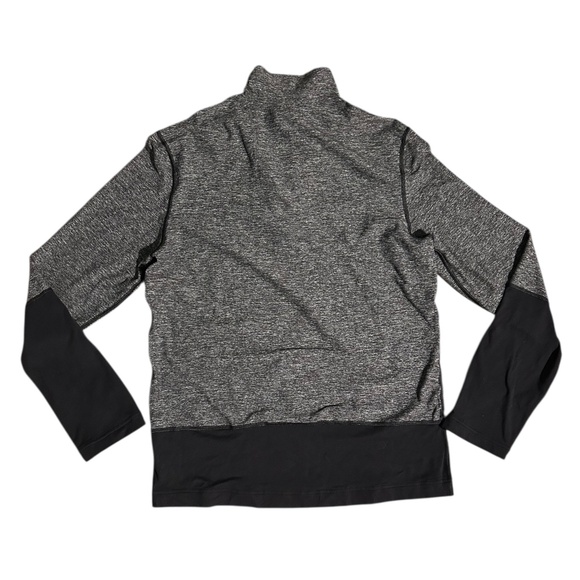 Lululemon Quarter Zip Long Sleeve – Gray/Black Panel Workout Top - Size L - Picture 2 of 3
